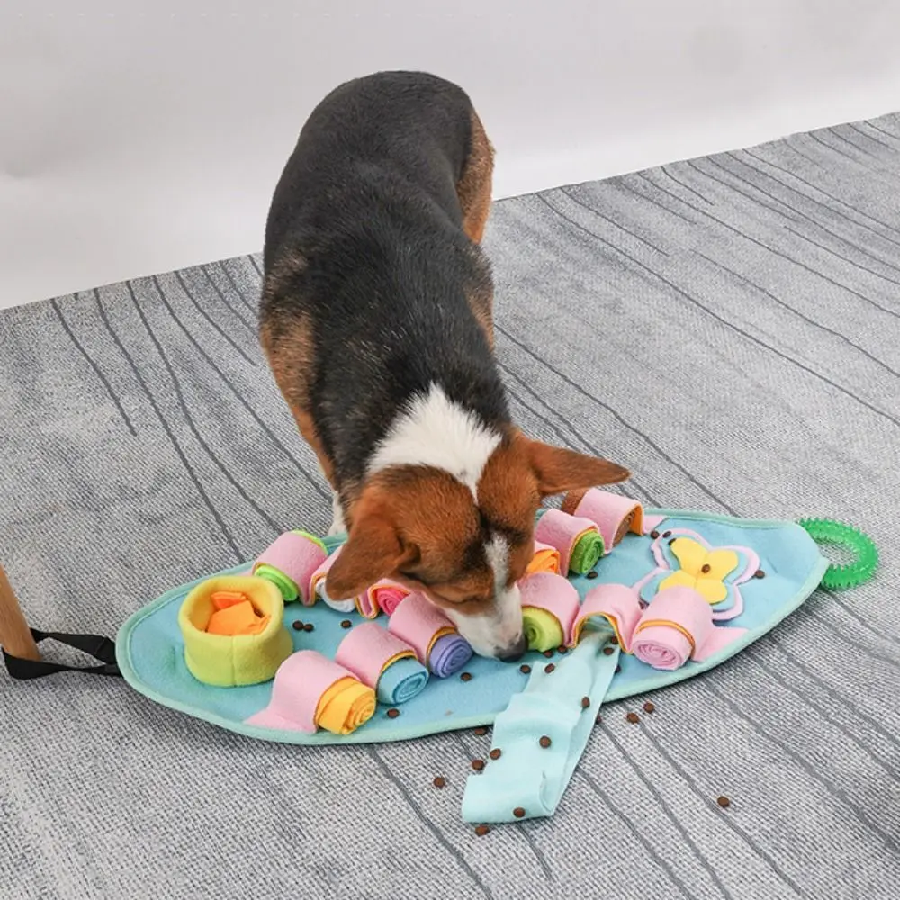 

Foldable Pet Leak Food Anti Choking Mat Skateboard Shape Bite Resistant Dog Training Blanket Fleece Soft