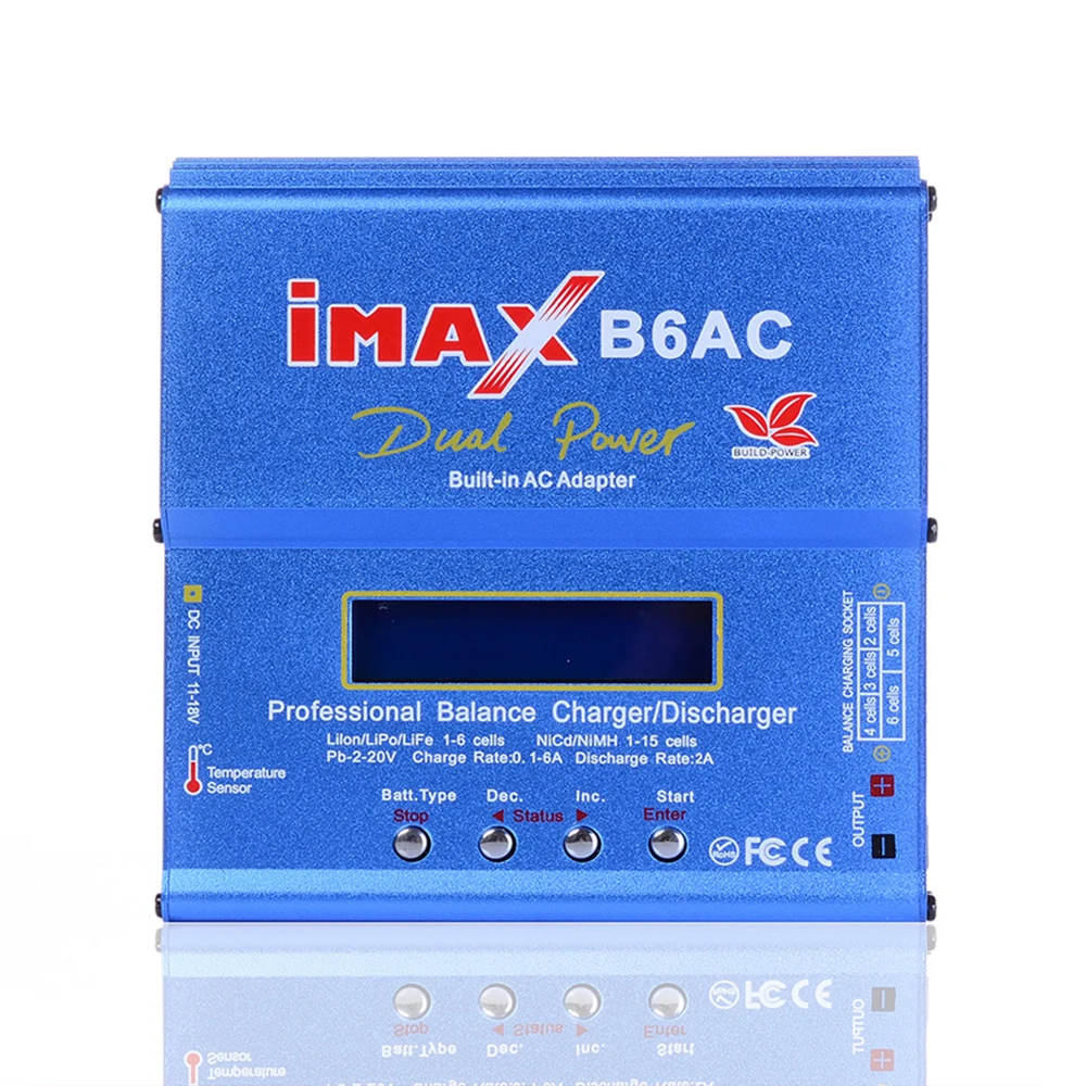Imax B6 Caricabatterie Ca 80W B6Ac 6A Rc Balance Charger Schermo Lcd Digitale Li-Ion Life Nimh Nicd Pb Lipo Caricabatteria