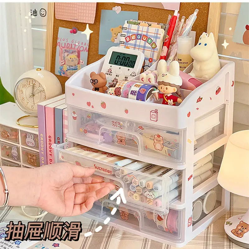 Xapinu Kawaii Desktop Organizer Cute Drawer Organizer Cosmetic