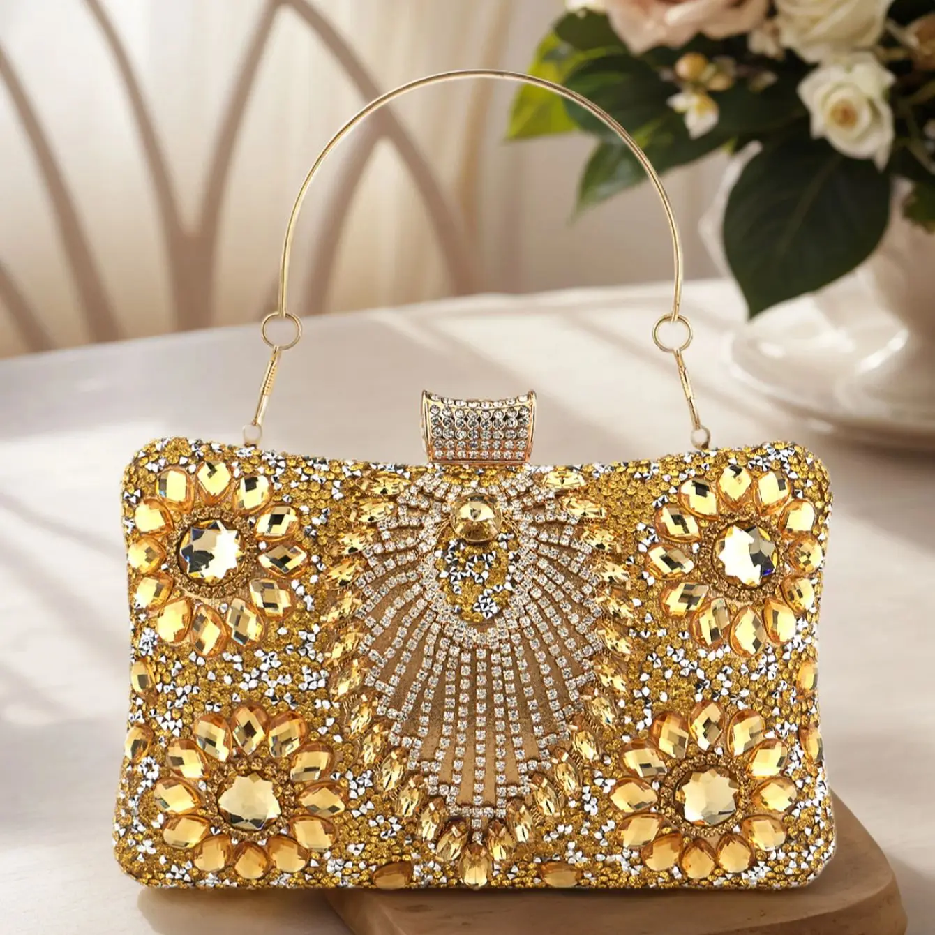 Luxury Diamond Clutch Evening Handbag for Women