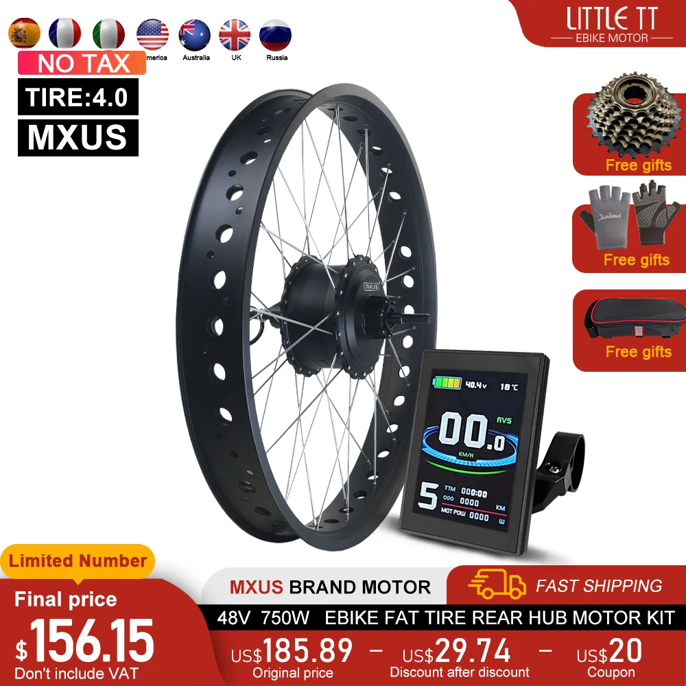 EbikeFatTireConversionKit48V750W202426Inch40TyreRearHub