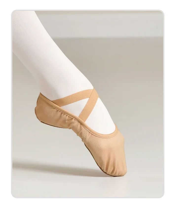 4-Wege-Stretch-Canvas-Tanzschuhe für Damen und Kinder, Ballett-Übungsschuhe mit weicher Sohle, Tanz- und Gymnastikschuhe mit geteilter Sohle – Detail 18