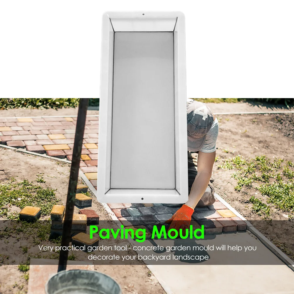 Garden Path Paving Moulds DIY Concrete Home Reusable Rectangle-shaped Stone Mold concrete molds garden path molds