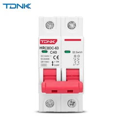 Versatile Solar DC Circuit Breaker for Photovoltaic Systems - Overload Protection Switch (6A to 63A, 1000V)