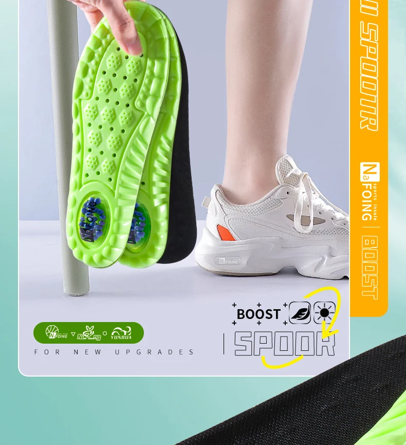Hohe Elastizität Latex Sport Einlegesohlen Weiche Schuh Pads Arch Support Orthesen Einlegesohlen Atmungsaktive Deodorant Stoßdämpfung Kissen – Detail 14