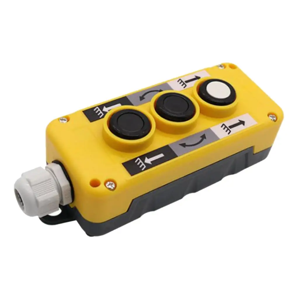 ABS Plastic 2/3/4 Push Buttons Switch Waterproof Emergency Stop Switch for Electric Crane Hoist Pendant Control Station