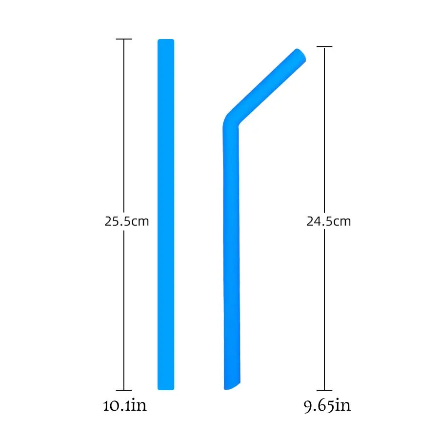 Description Picture 3 of itemOne Piece Two Styles Silicone Straw Straight And Bent Curved It Can Be Bent Length Suitable Juice Casual Drinks Bar Home
