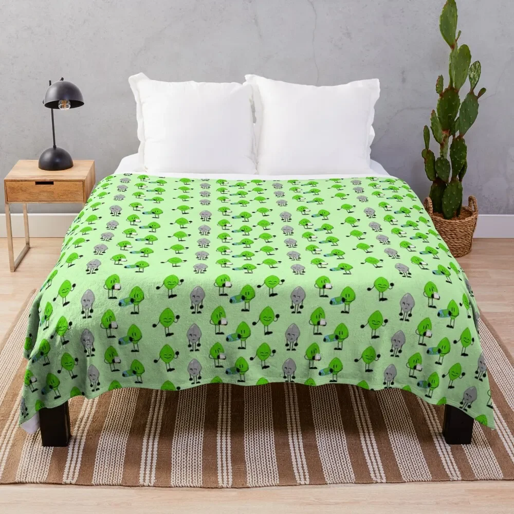 

BFB Leafy Spread Throw Blanket Luxury Thicken Soft Blankets