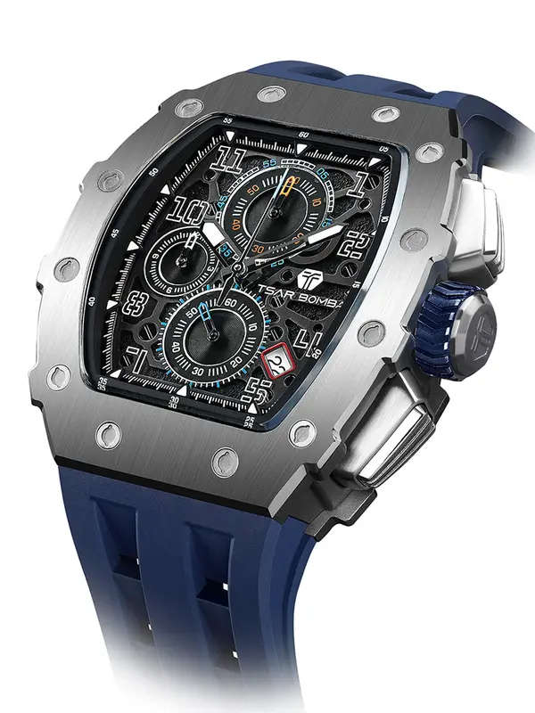 TSAR BOMBA New TB8204 Watch for Men Japan Quartz Chronograph 50M Waterproof Wristwatch Fashion Sport Clock Male Luxury Mens Gift - Image 17