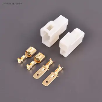 1Pcs Usual T-Type Power Plug T-Type 2 Pin DC Power Male Female Connector Plug for Vehicular Walkie Talkie