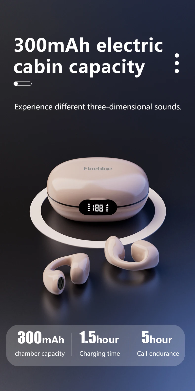 Fineblue F350 Wireless earphone | Bluetooth 5.3 Ear-clip TWS Headset Fineblue F350 Wireless earphone | Bluetooth 5.3 Ear-clip TWS Headset