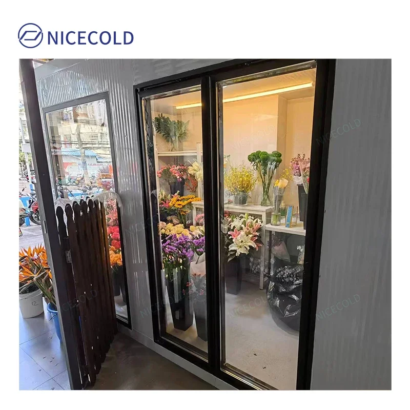 Display Fresh Flowers Refrigerator Glass Door Floral Storage Walk in Cooler - Image 4