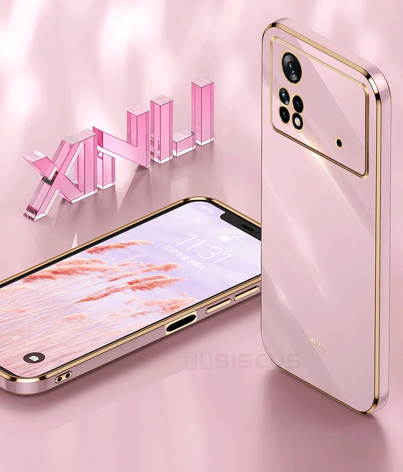Coque pour Poco X4 Pro 5G M4 Pro 5G Pocophone X4Pro X3 Pro Poco X3 Pro Plaqué de luxe en gel de silicone souple Funda Carcasa Coque_voghion.com