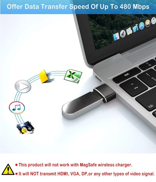 USB to USB C 어댑터 5개입, 애플워치 울트라, 아이워치 10, 7, 8, SE, 아이폰 16, 15, 14 Pro Max용 C타입 암-타입 수 케이블 변환기