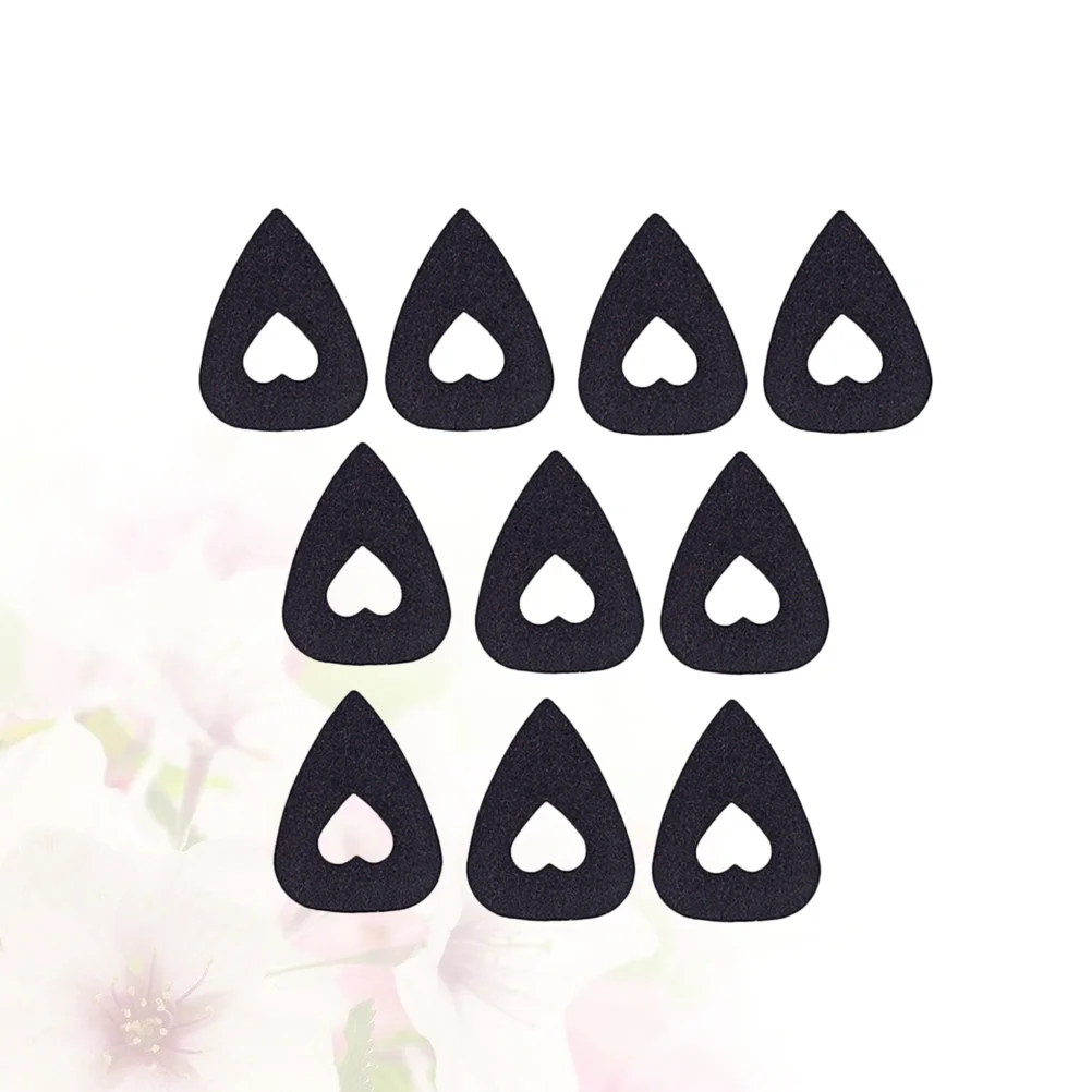 

10pcs Wool Hollow Guitar Picks for Guitar Bass Ukulele Mandolin Banjo (Black)