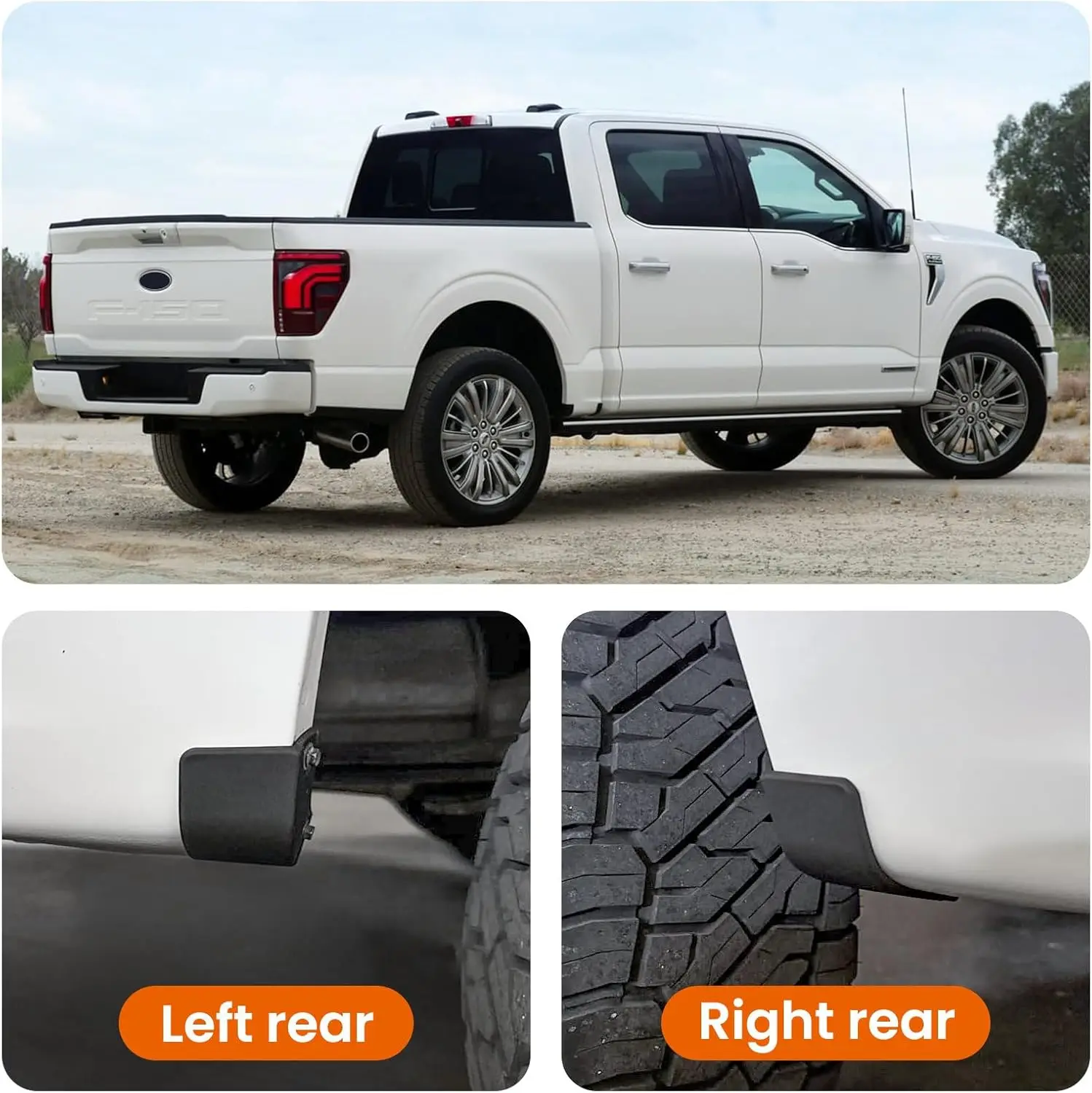 포드 F150 2WD/4WD 머드 가드 제거 캡 머드플랩 제거 포드 F150 액세서리 2021-2026 2022 2023 2024 2025