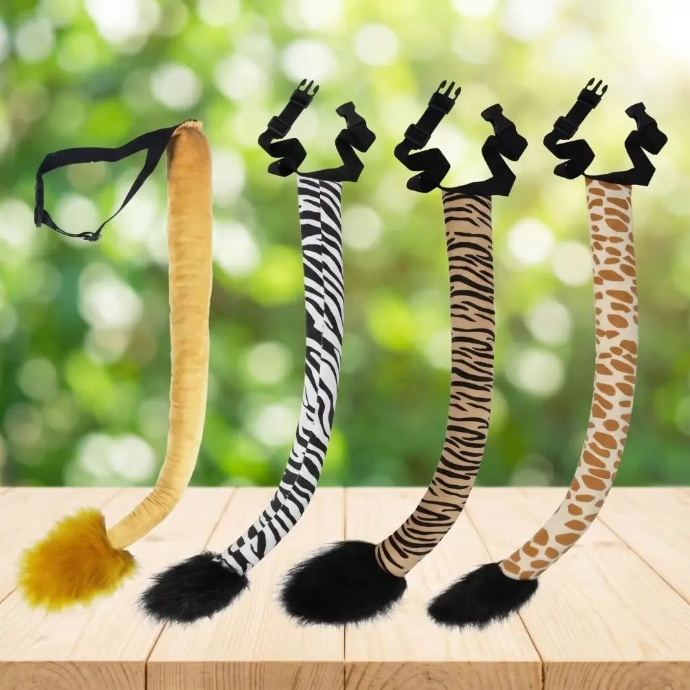 Coda di Animale in Peluche per Costumi, Accessorio Leggero e Morbido, Facile da Indossare, Code Lunghe per Cosplay - immagine 3
