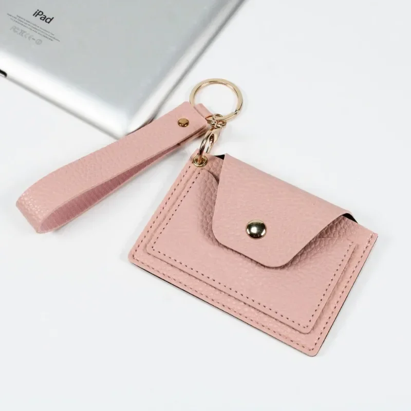 

Fashion New Creative Hand Hanging Card Clip Lychee Pattern Fashion Simple Certificate Card Bag Student Small Wallet