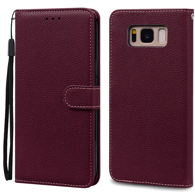 Luxurious Leather Wallet Flip Case for Samsung Galaxy S8 Plus