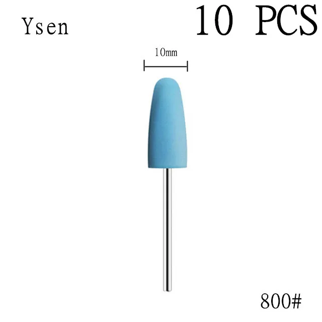 6-Piece Rubber Silicone Nail Drill Bit Set for Manicure and Polishing