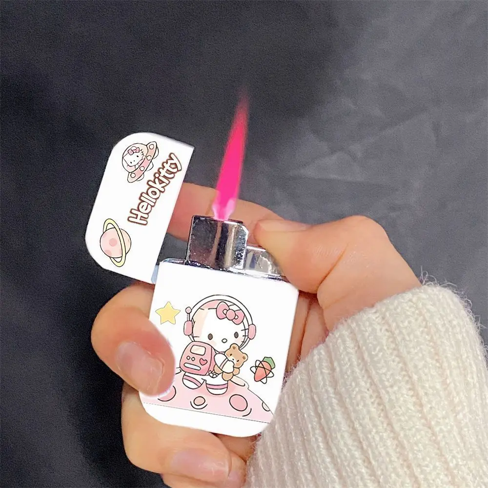 

Metal Windproof Butane Gas Lighter Red Flame Creative Cartoon Lighter Inflated Jet Visible Boyfriend Girlfriends Birthday Gift