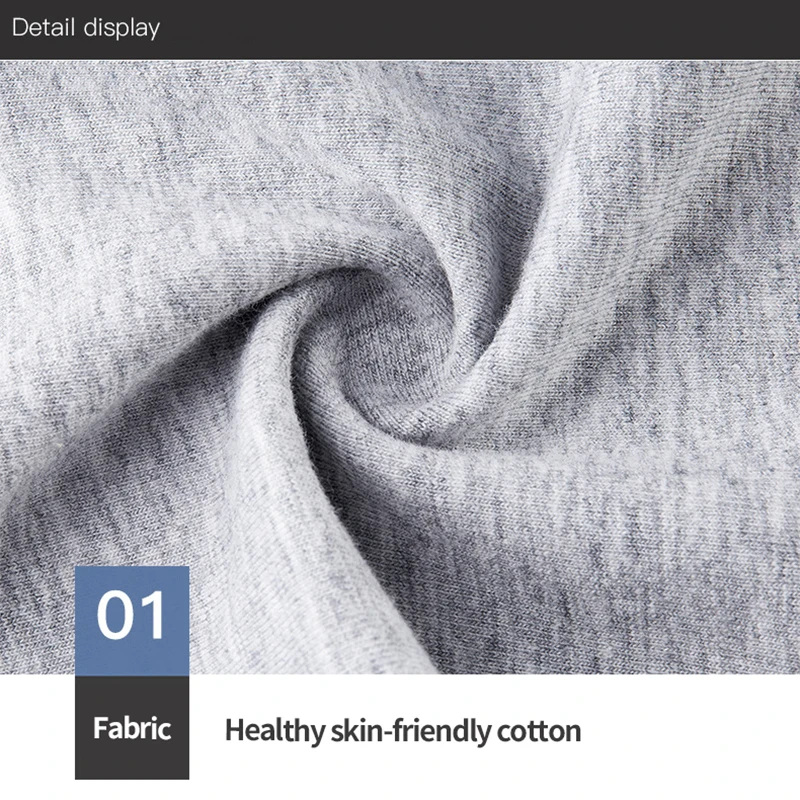 Nanjiren Men Underwear Healthy Skin Boxer Pure Cotton Solid Underpants Breathable Sweat Absorbent Soft Durable 4pcs Male Panties