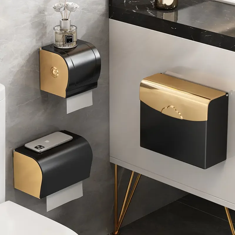 

Утолщенная алюминиевая коробка для салфеток без перфорации, коробка для туалетной бумаги в ванную комнату, картонный барабан, держатель для туалетной бумаги, стойка для хранения, водонепроницаемая