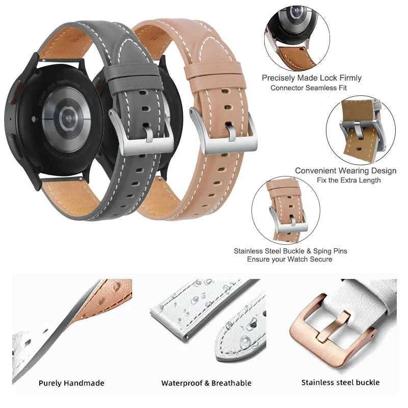 Premium 20mm Leather Watch Strap – Elegant Replacement Band