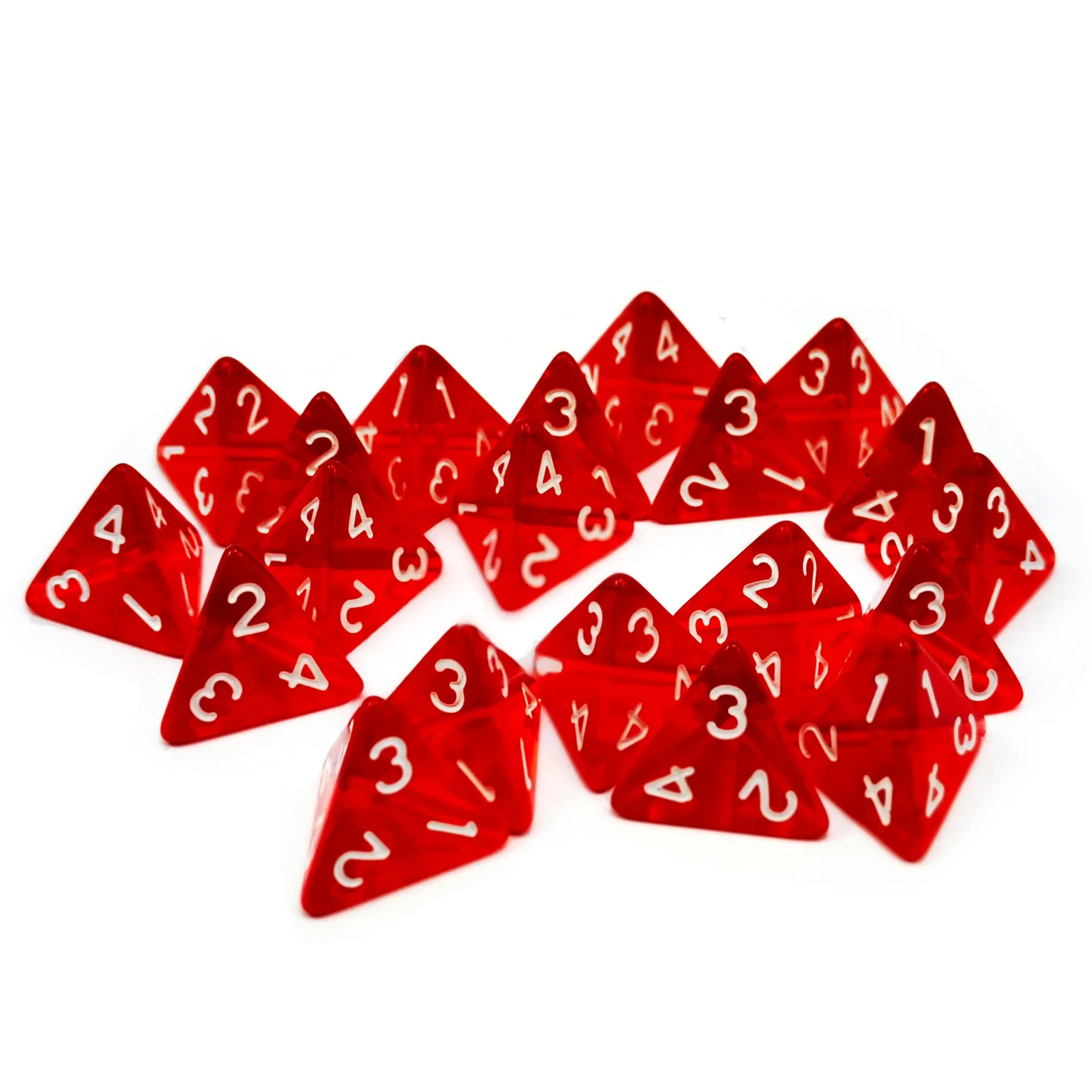 Bescon Standard Sized Transparent Red D4 Dice 20pcs Healing Potion Bottle, 20pcs D4 Health Potion Dungeons and Dragons Accessory 5