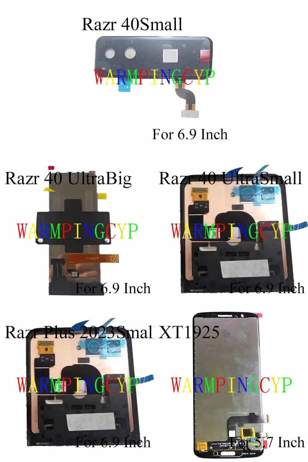 Para otorola Razr 40 Ultra XT2321-1 Cable flexible de placa base Original