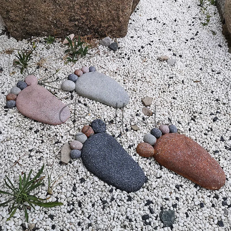 Garden decoration, courtyard stepping stone, paving stone, cartoon foot, outdoor floor tiles, villa lawn