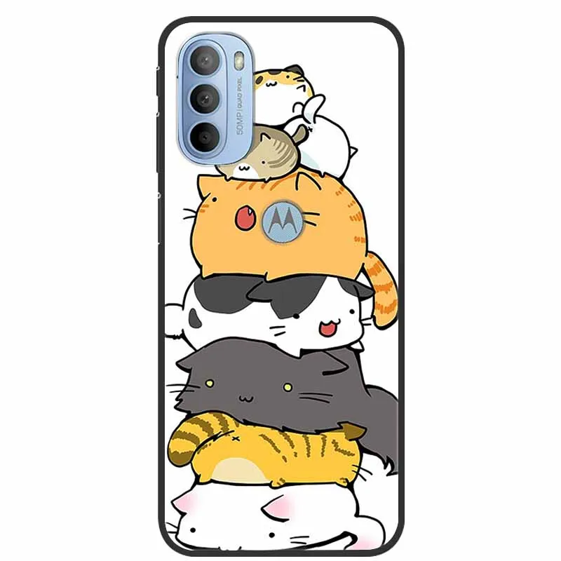 Charming Cat Design Soft TPU Silicone Phone Case - Motorola Moto Series
