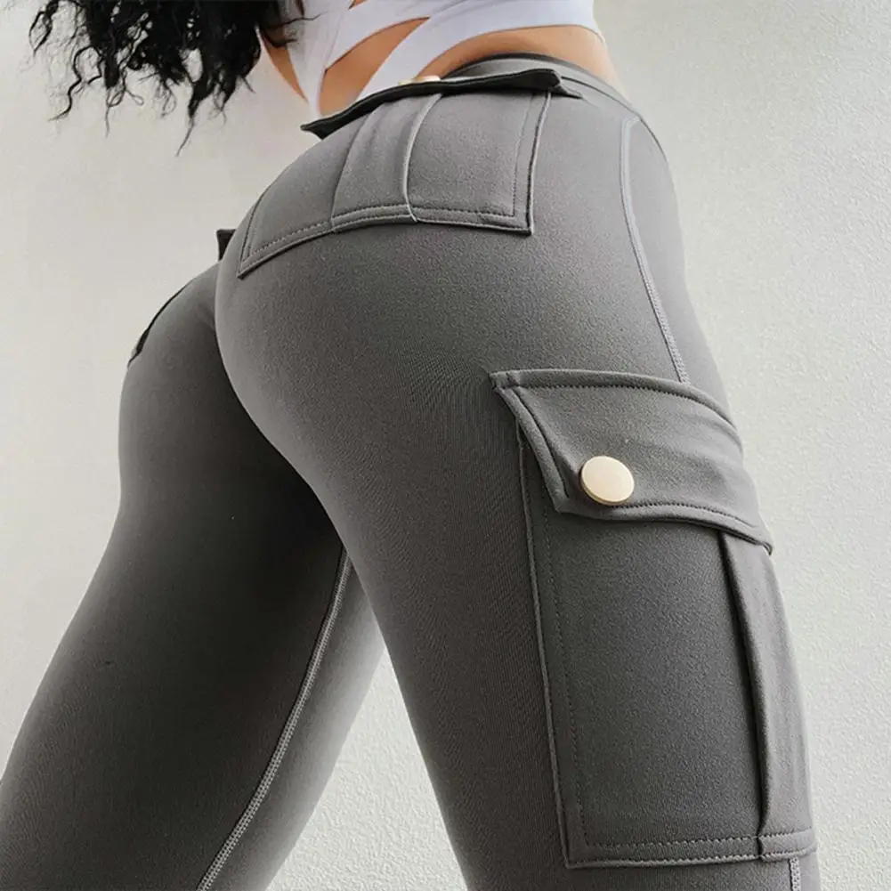 Comfortable Athletic Leggings High Waist Yoga Pants with Pockets for Women Lifting Sport Leggings Tight Elastic Slim for Gym