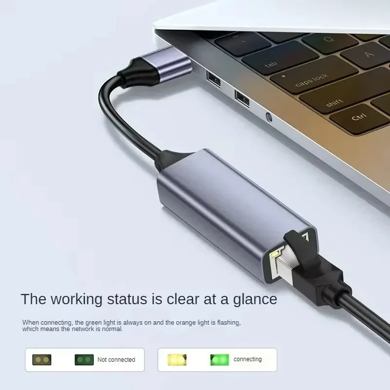 High-Speed USB Ethernet Adapter - Wired LAN Connector with Gigabit Network Support
