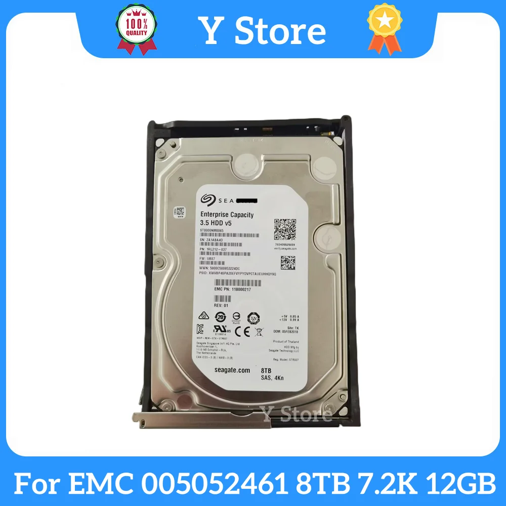 Y Store Per Emc 005052461 8Tb 7.2K Sas 3.5 "12Gb Storage Disk Server Hard Disk Fast Ship