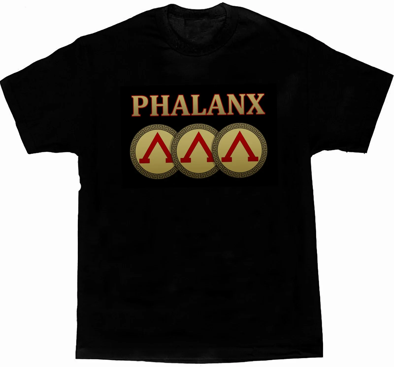 T-Shirt Creativa Spartan Warriors Sparta Shield Phalanx 100% Cotone O-Collo Estate Manica Corta T-Shirt Casual Da Uomo Taglia S-3Xl