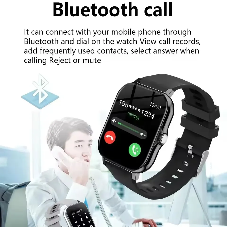 2025 New Hot Smart Watch Men Women Blood Pressure Sleep Health Monitoring Bluetooth Call Message Reminder Smartwatch Android IOS 2
