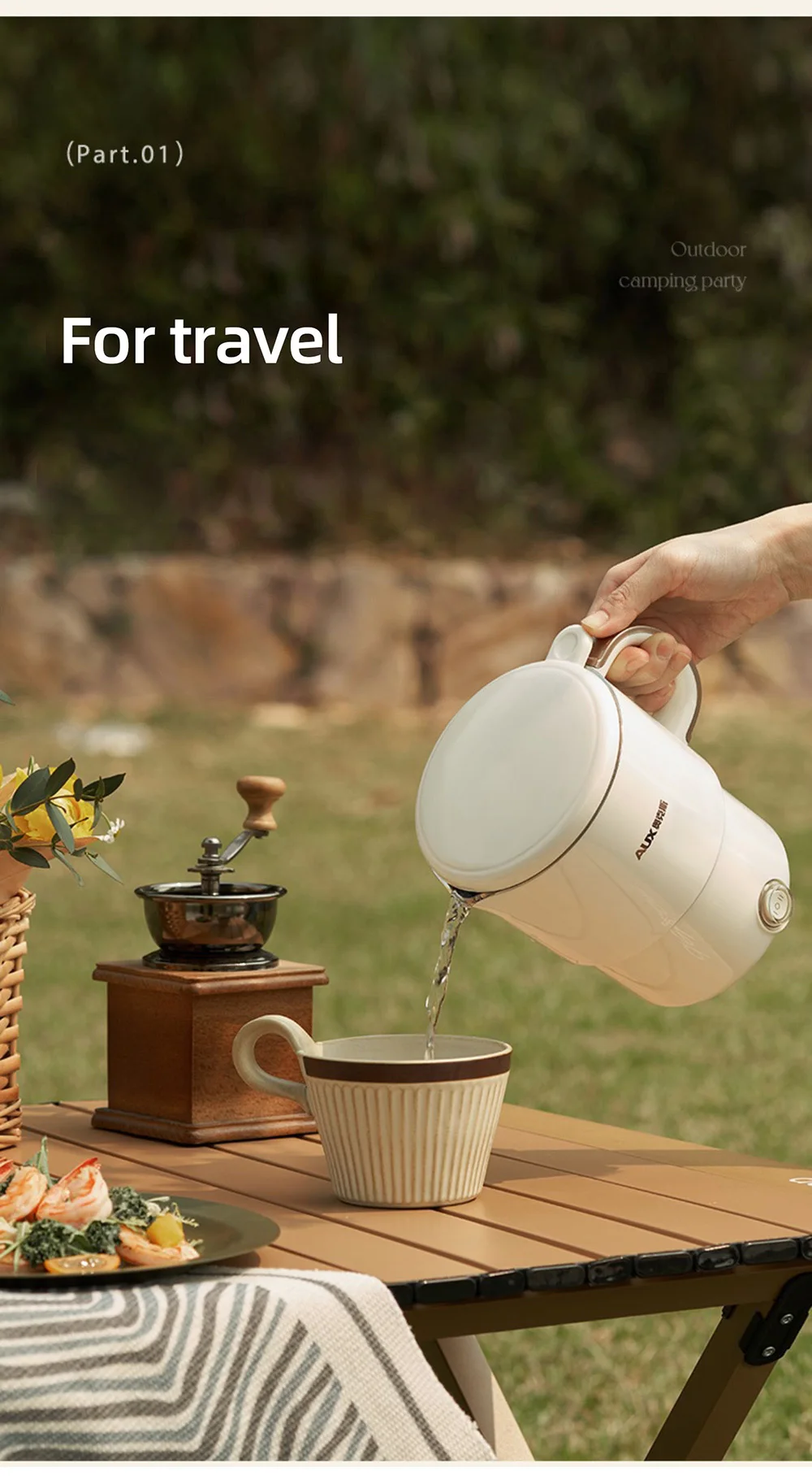 Description Picture 5 of item800ml Folded Electric Kettle Portable Cooking Pot Multicooker Travel Kettles TeaPot Heating Cup 304 Stainless Steel Slow Cooker