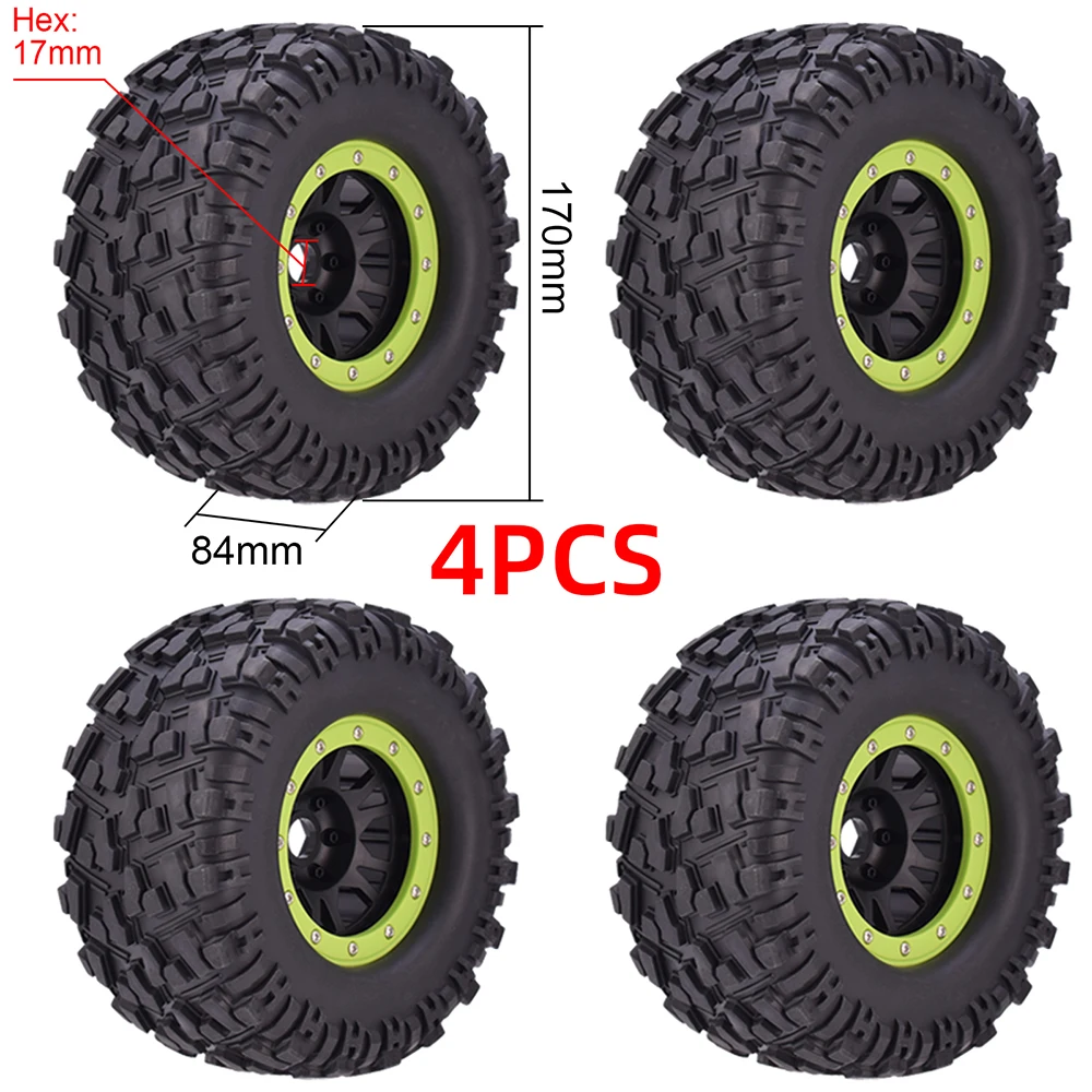 RCアクセサリー Compatible With HSP For Tamiya For HPI For Kyosho For Sak RCカーの RCカーのタイヤとホイール For Losi For Kyosho For HPI WR8 For HSP 1/7 1/8 4pcs