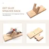 Solid Wood Hot Melt Gun Bracket Accessories Material Glue Gun Solid Wood Fixing Frame Tool Bracket Portable Bracket Sturdy Base 4
