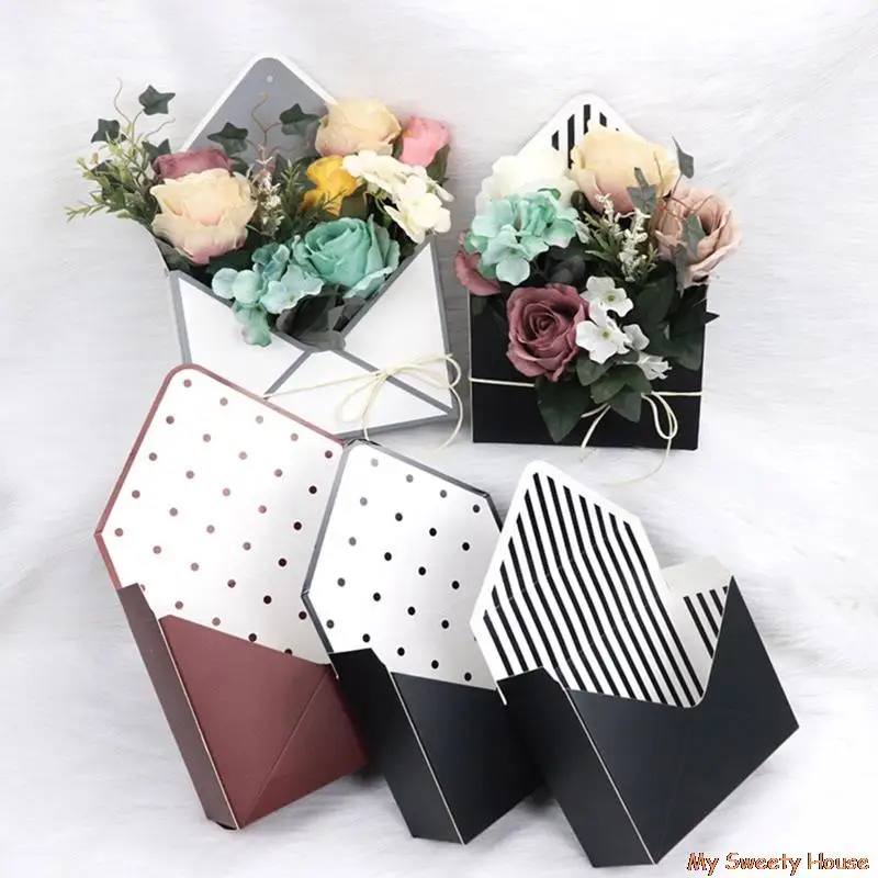 1PC Bouquet Gift Box Envelope Flower Boxes Cardboard Folding Floral