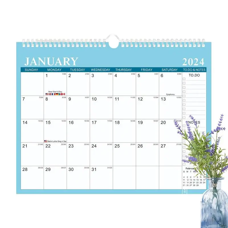 

2023-24 Desk Calendar Monthly Planner Minimalist Desktop Wall Calendar 14.7*11.4in Thick Paper Annual Calendar With Multiple