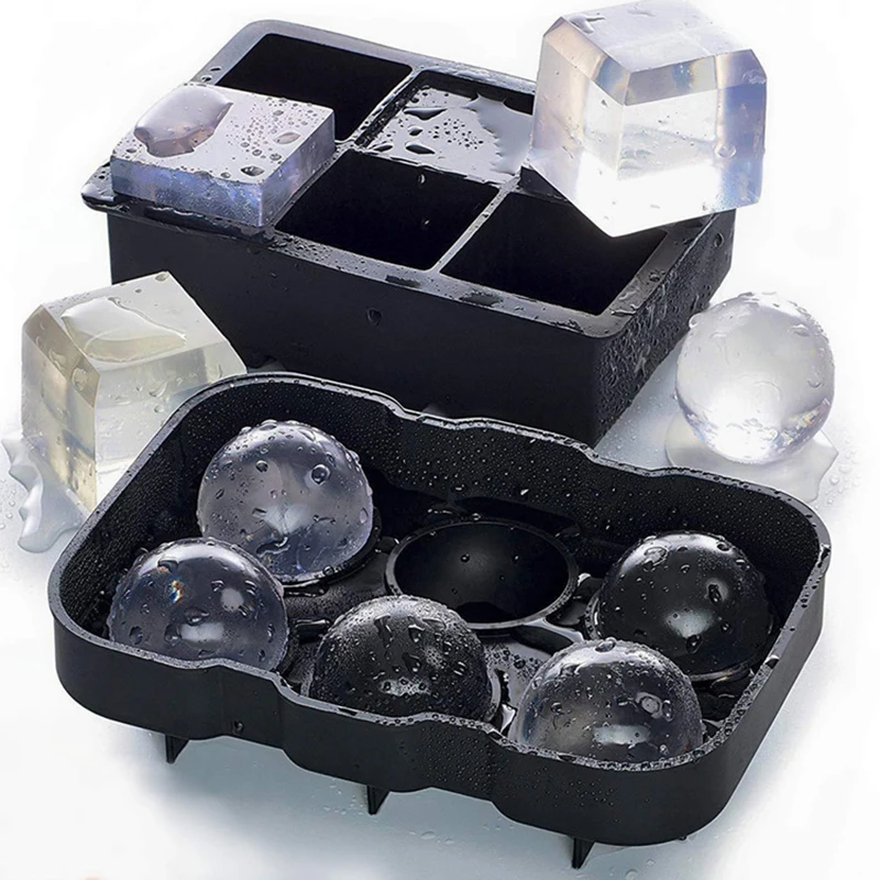 

6 Holes Silicone Ice Ball Round Square Commercial Honeycomb Ice Box Rose Set