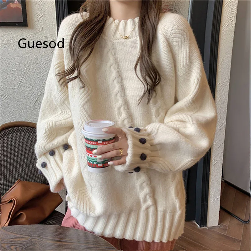 

Женский свитер 2022, элегантные пуловеры с высоким воротником, свитер, женский зимний плотный Свободный Топ, Новое поступление на осень и зиму