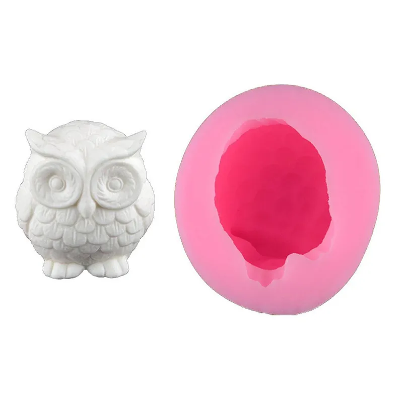 3D Owl Silicone Candle Mold Diy Cute Little Animal Candle Making Supplies Handmade Soap Plaster Craft Resin Mold Home Decor Gift