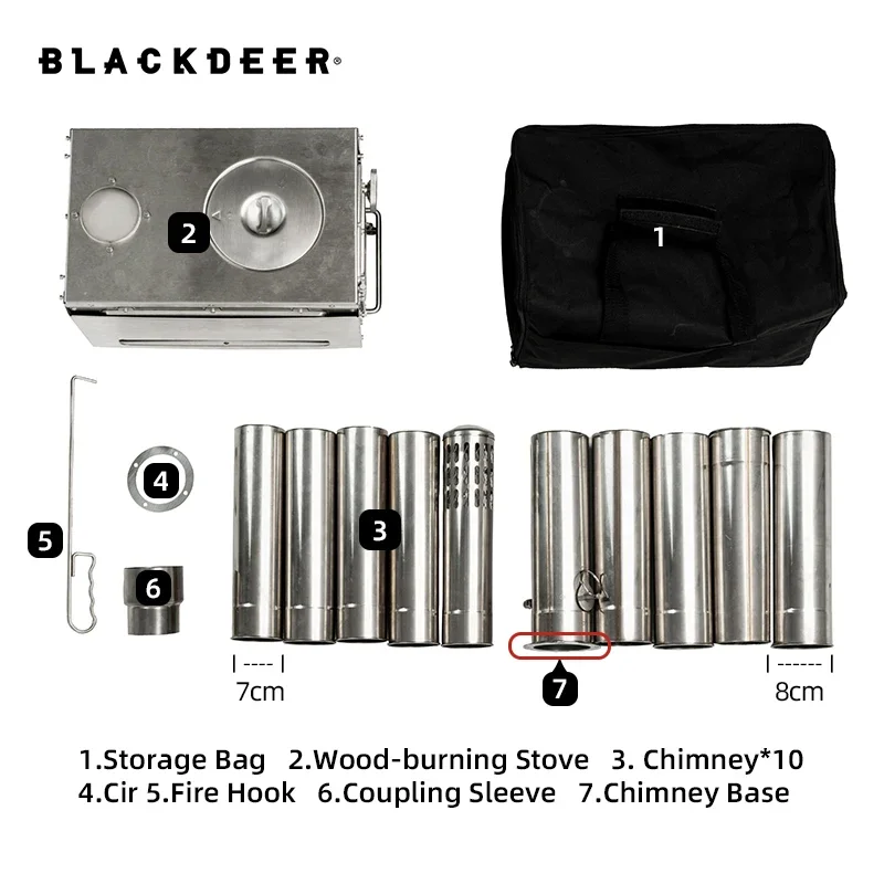 BLACK-DEER ߿ 304 η ƿ Ʈ,  ޸  , ޴ ķ  , 丮 255mm