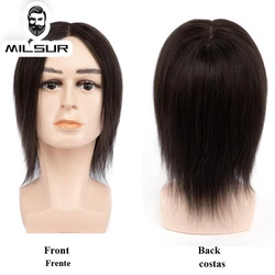 8inch Long Male Hair Prosthesis 0.08mm-0.1mm Injection Skin Toupee Wigs For Men Human Hair System Unit Capillary Prosthesis #240