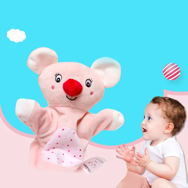 Cartoon Animal Hand Puppets Plush Toy Lovely Kids Sleep Story Game Puppet Parent-Child Interaction Toy Puppet Dolls 2