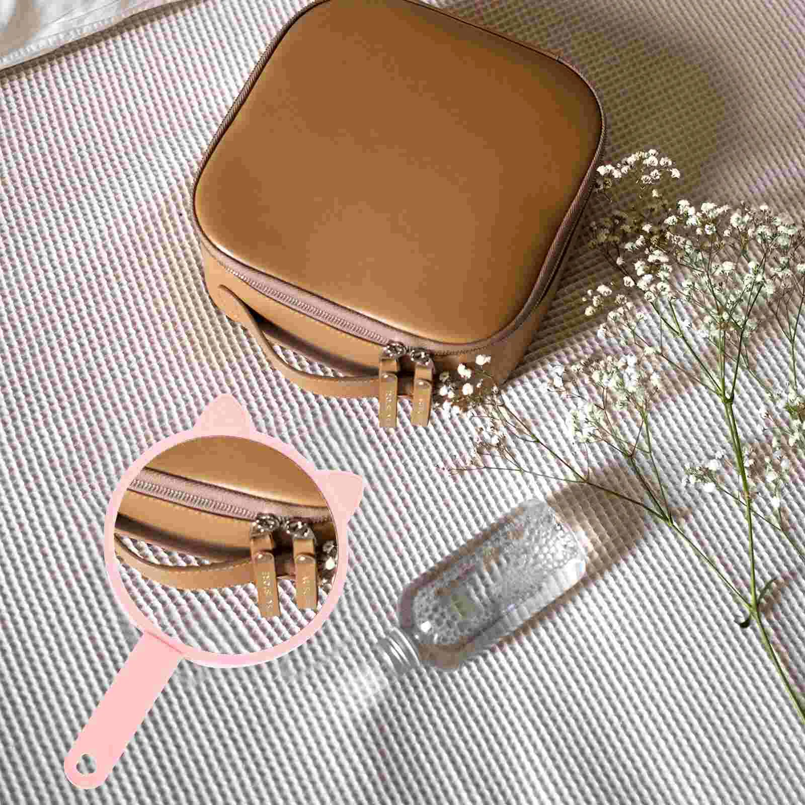 

Cat Hand Mirror Handheld Mirror Cute Mirror Single-sided Mirror Portable Travel Mirror