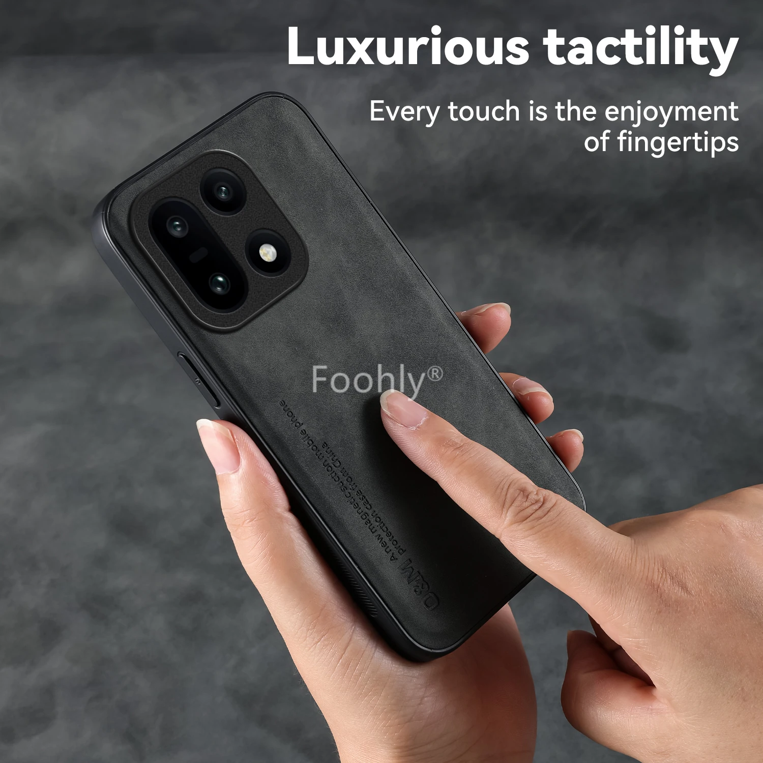 Nubuck Leather Shockproof Magnetic Protective Phone Case